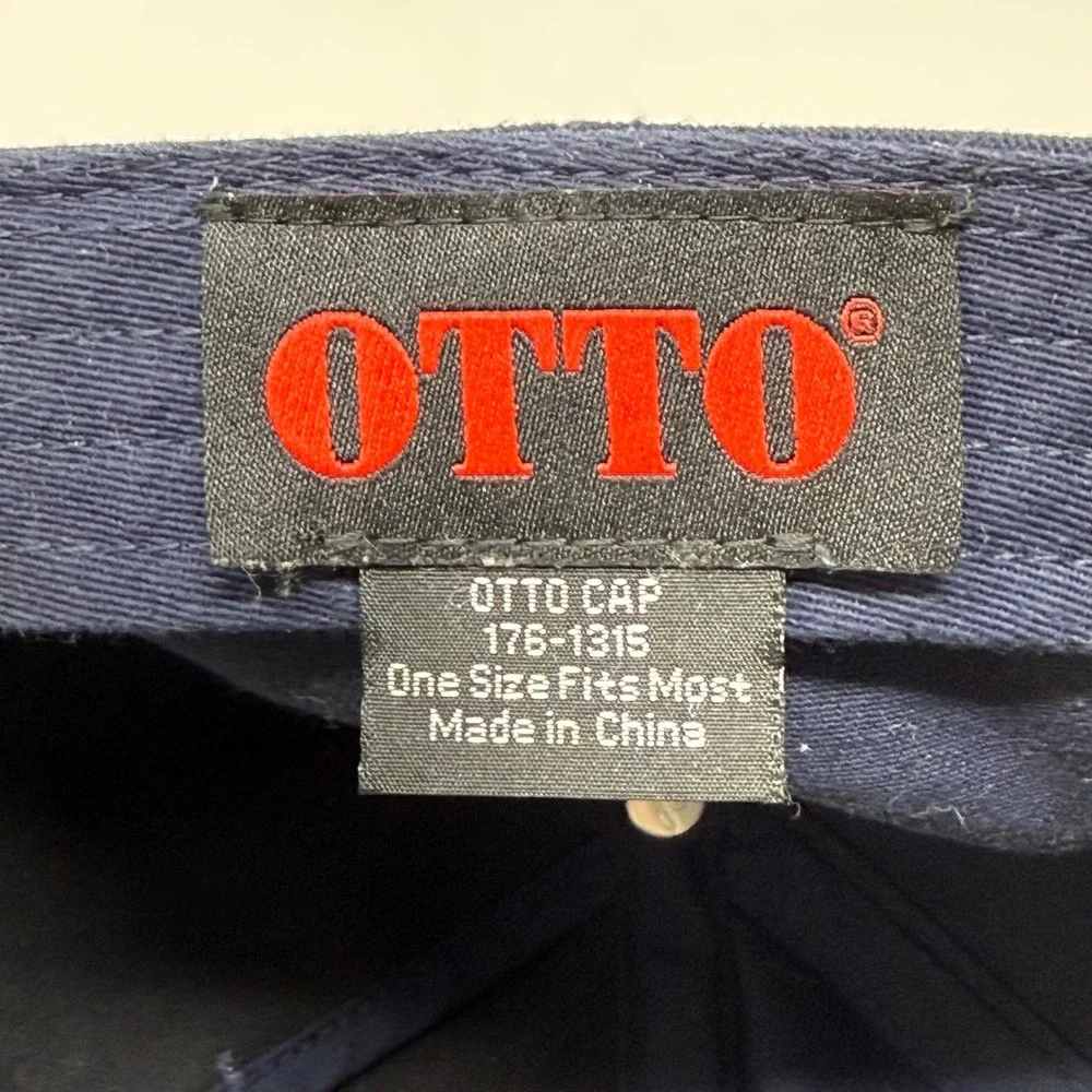 See See Motorcycle Racing Hat Mens Navy Blue Otto Cap 176-1315 Strapback Cotton